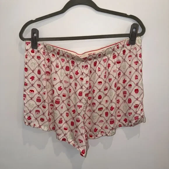 Victoria’s Secret PINK Sz XL Satin Sleep Shorts Pink Cupcake Print Pajama Boxers - Picture 3 of 7